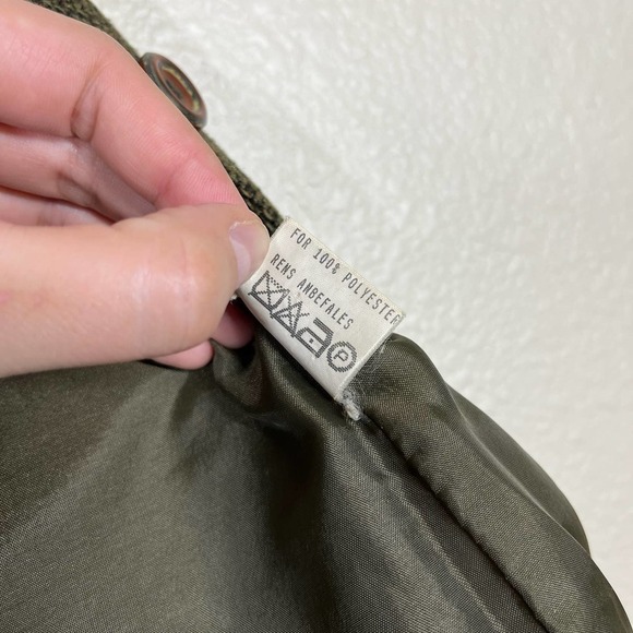 Vintage Mikko Jacket Tweed Velvet Trim Wool Green Women’s Size 42 - Picture 14 of 14